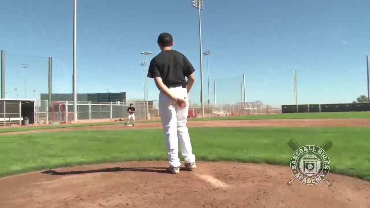 From Full Windup Pitcher is Permitted to Step and Throw to 3B (Base