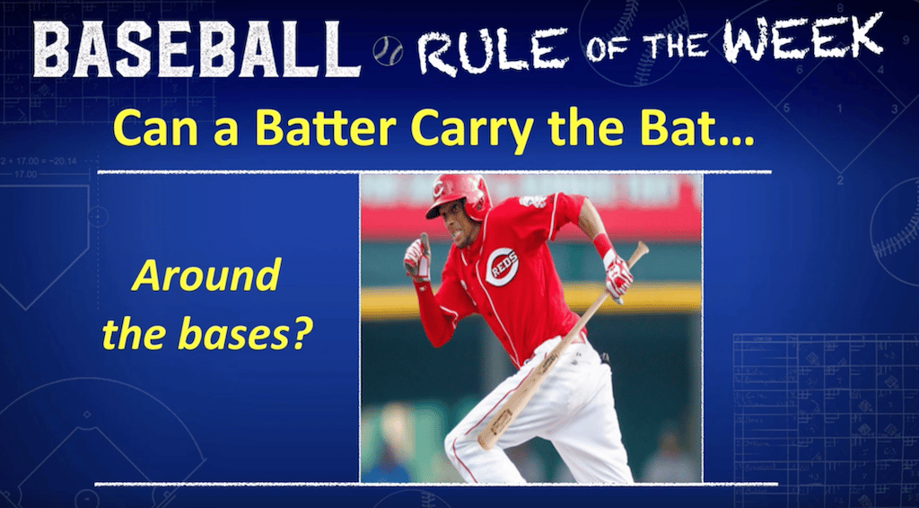 Can a Batter Carry Bat Around the Bases? Baseball Rules Academy