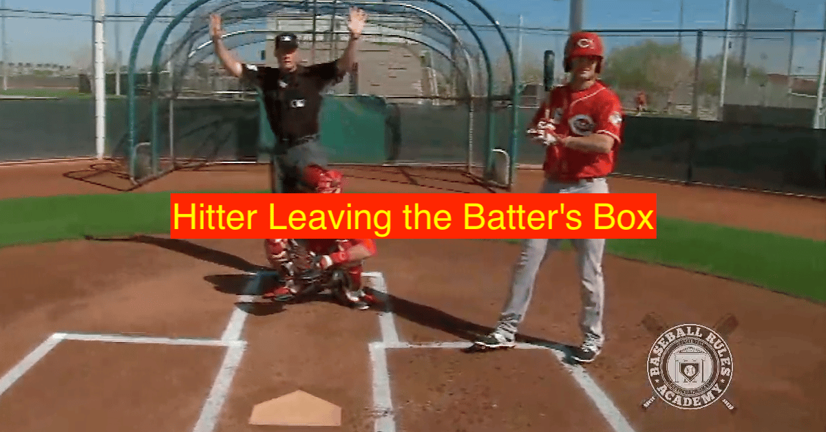 Hitter Leaving the Batter's Box Baseball Rules Academy