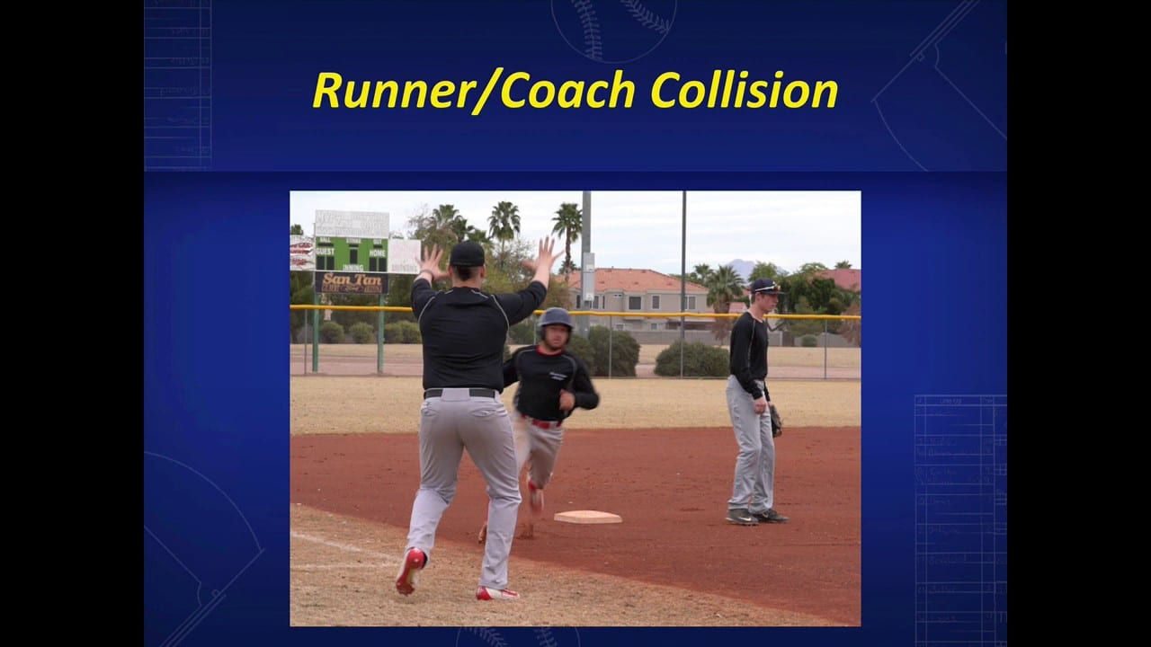 Runner Coach Collision Baseball Rules Academy