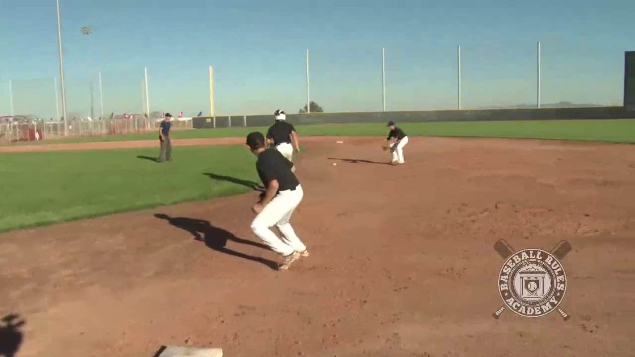 This Runner Goes Way Out of the Way, but is He Out of the Baseline