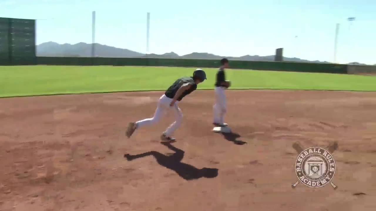 When a Runner Passes a Base and then Returns to a Previous Base, He