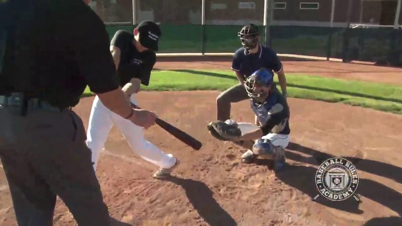 Bat Hits Catcher's Glove Catcher's Interference Baseball Rules Academy