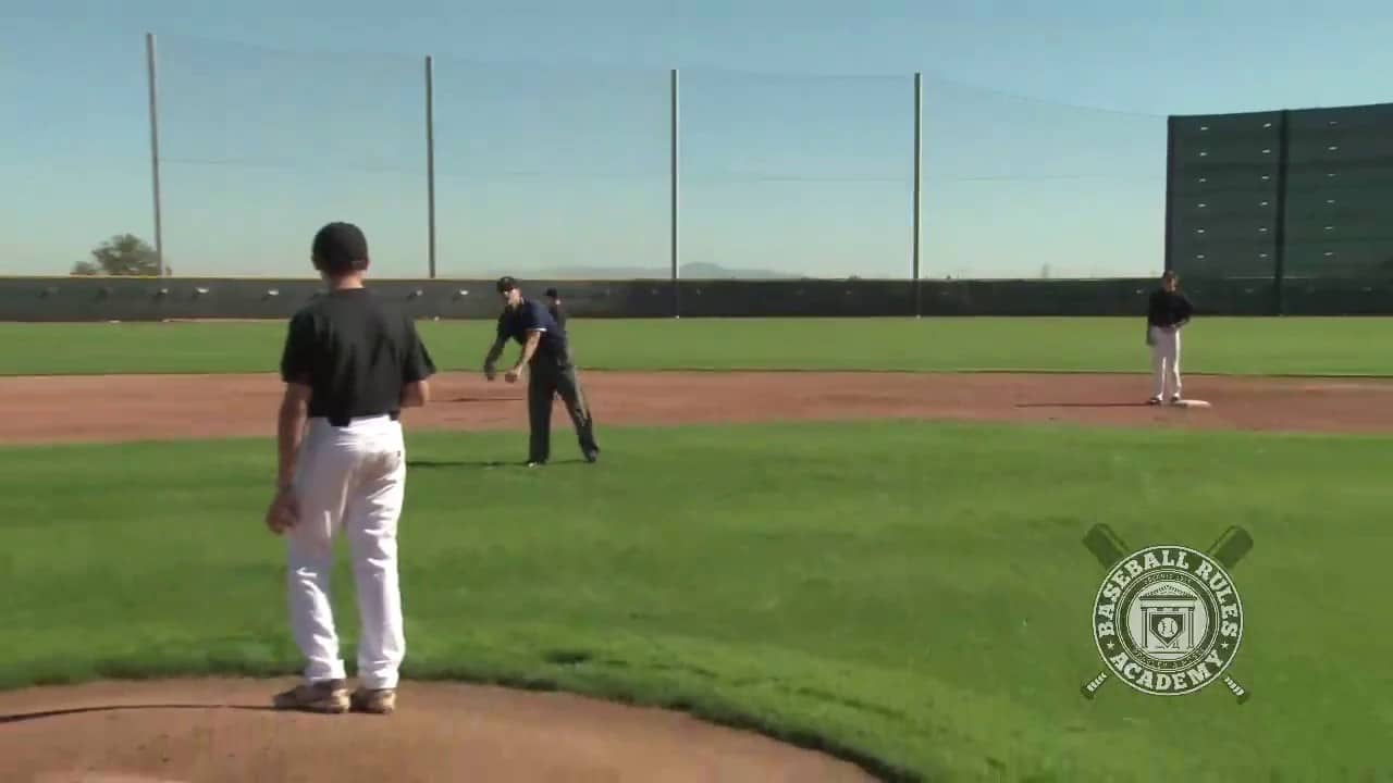 When an Umpire in the Infield is Touched by a Batted Ball Baseball