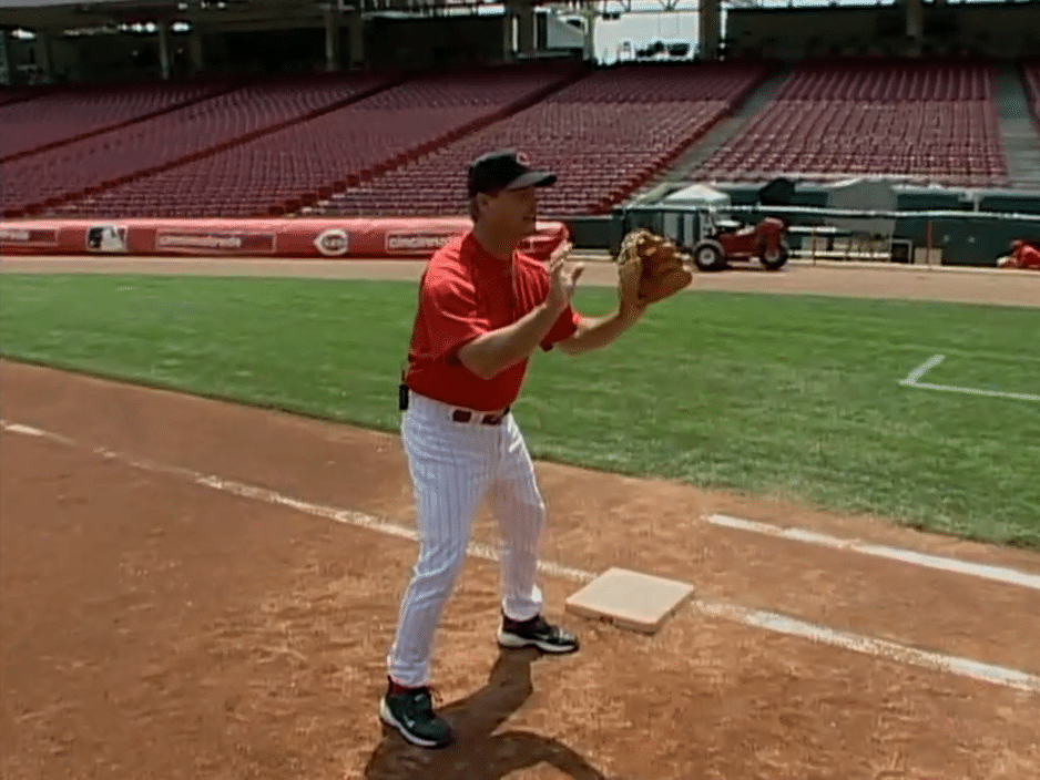First Baseman Creating a Throwing Lane Baseball Rules Academy