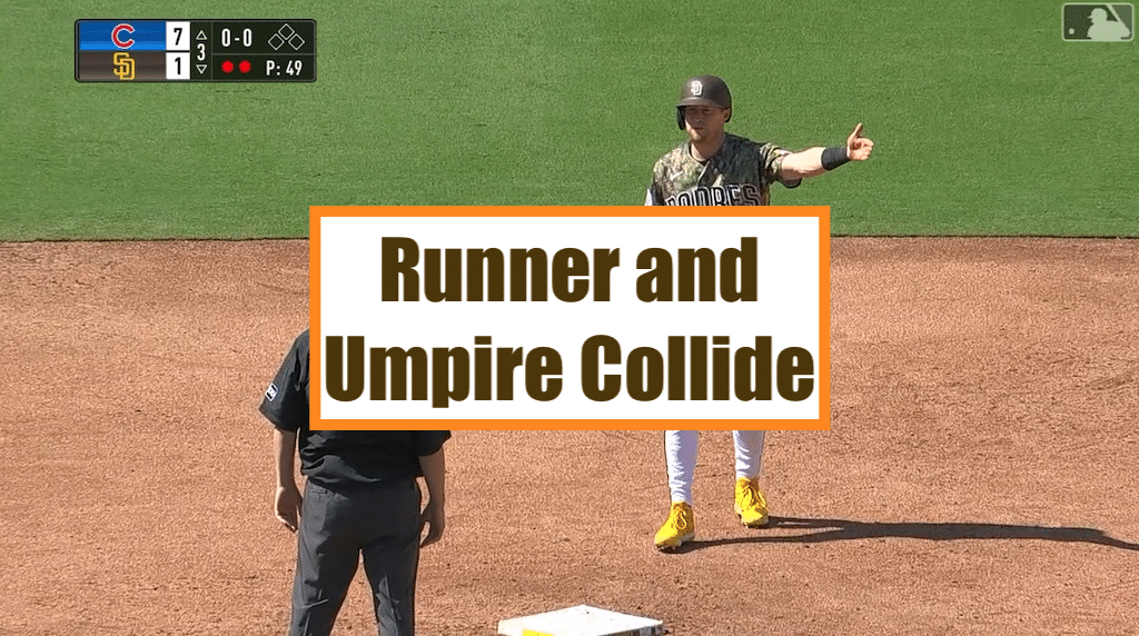 Runner and Umpire Collide Baseball Rules Academy