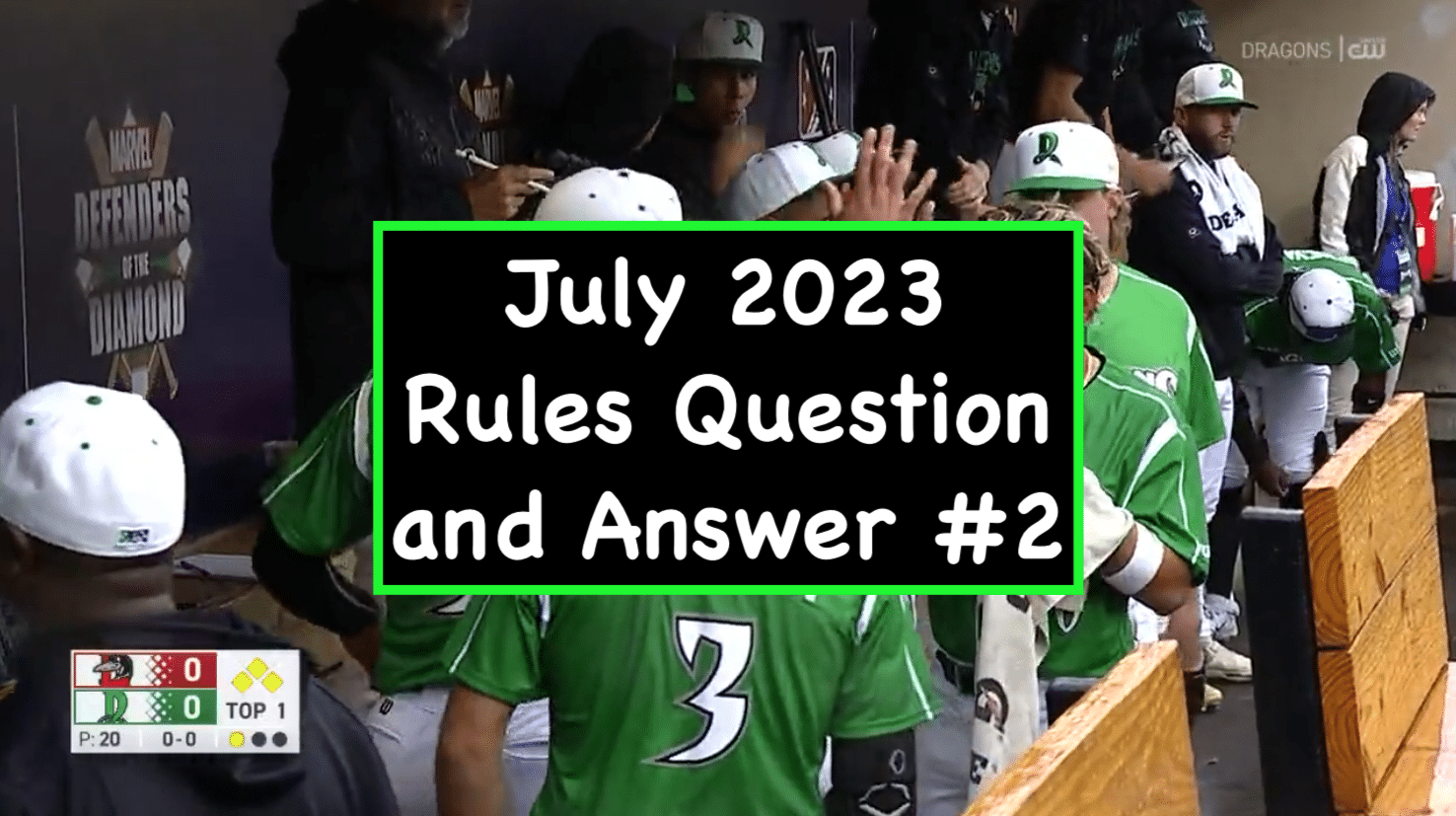 July 2023 Rules Question and Answer 2 Baseball Rules Academy